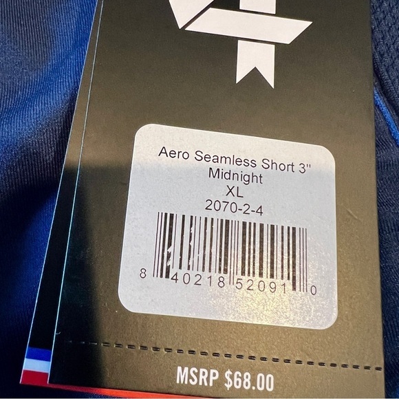 NEW FourLaps size XL Shorts Navy Blue Midnight Compression Biker Aero Seamless - Picture 4 of 6